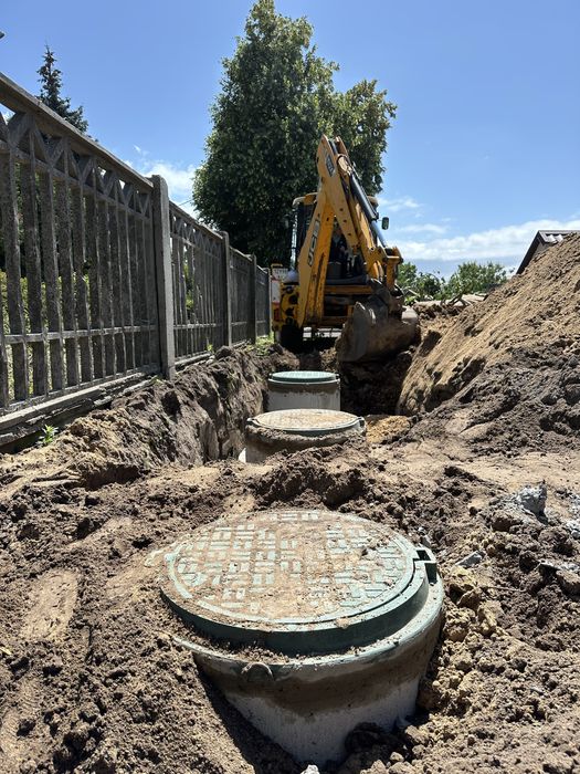 Копка септиків, копка Каналізації комунікації, вигрібні ями ж/б кільця