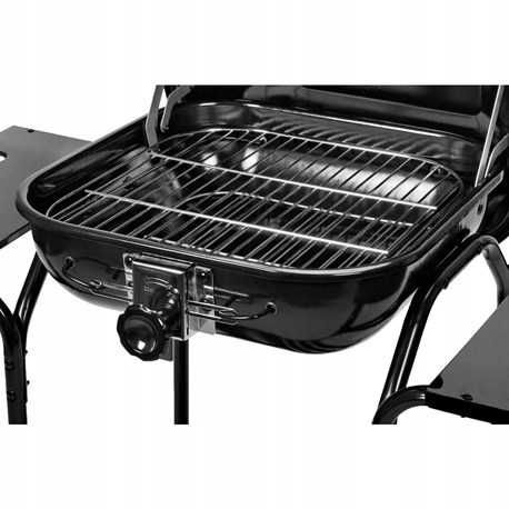 Duży grill węglowy z kółkami