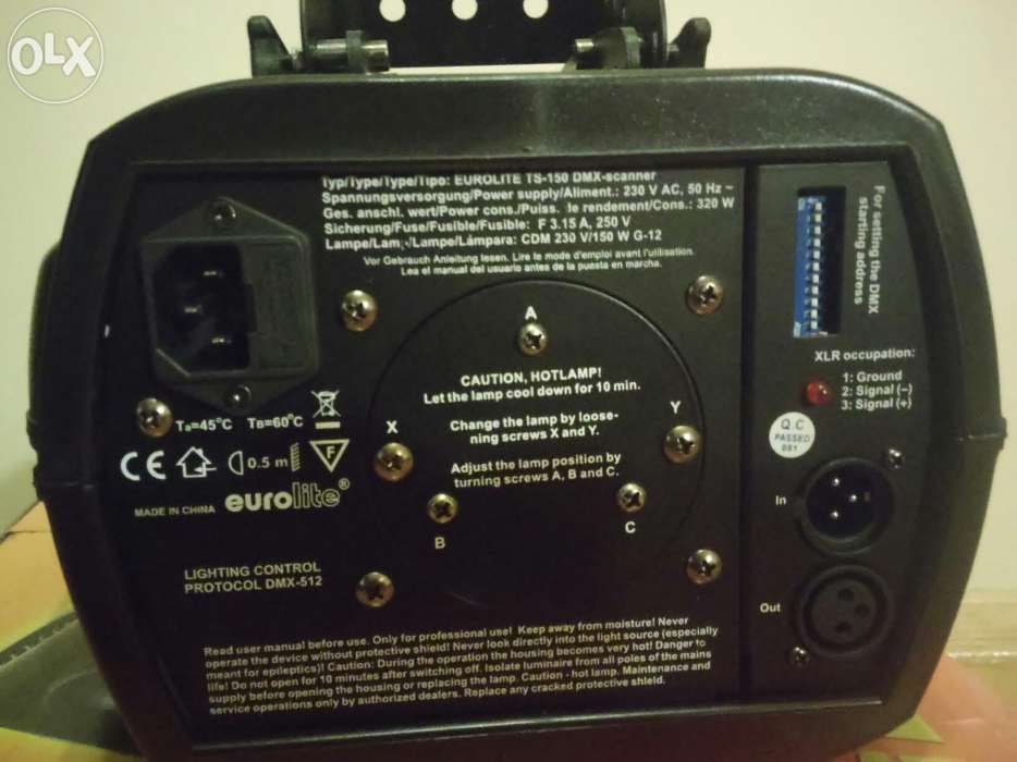 Eurolite TS-150 DMX skaner światło sceniczne TS150 dyskotekowe