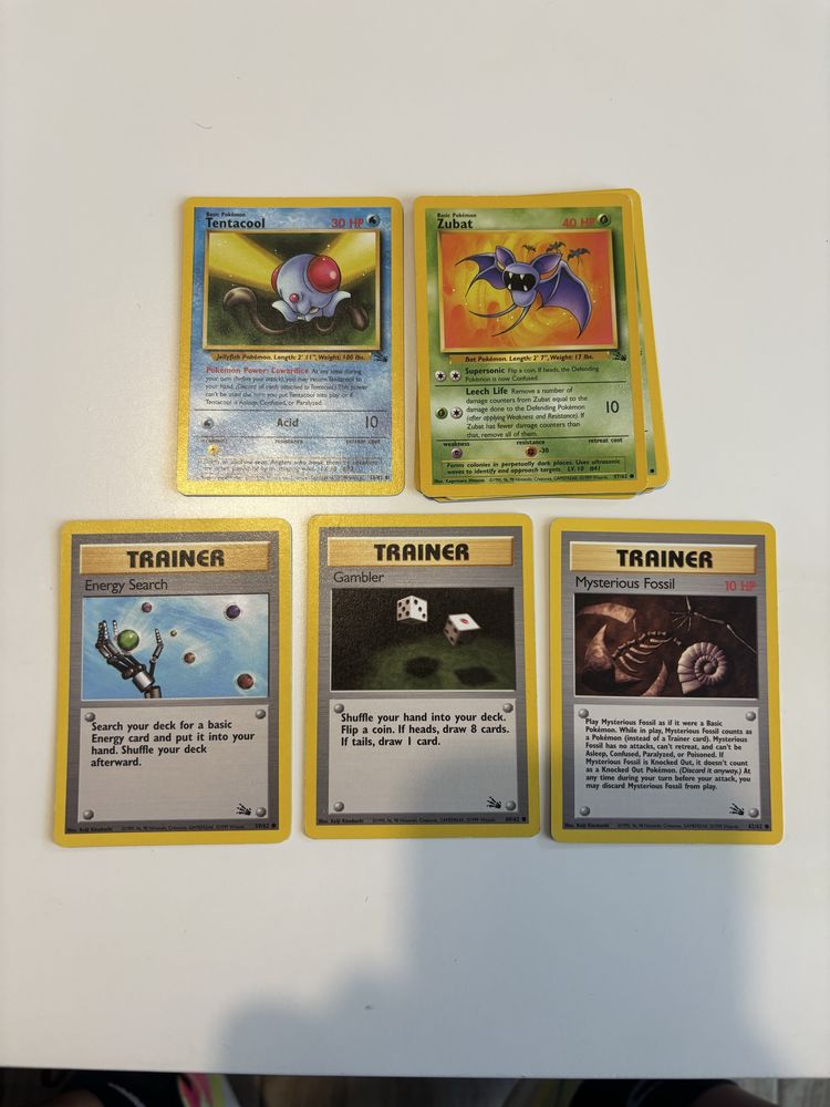 Cartas pokemon fossil