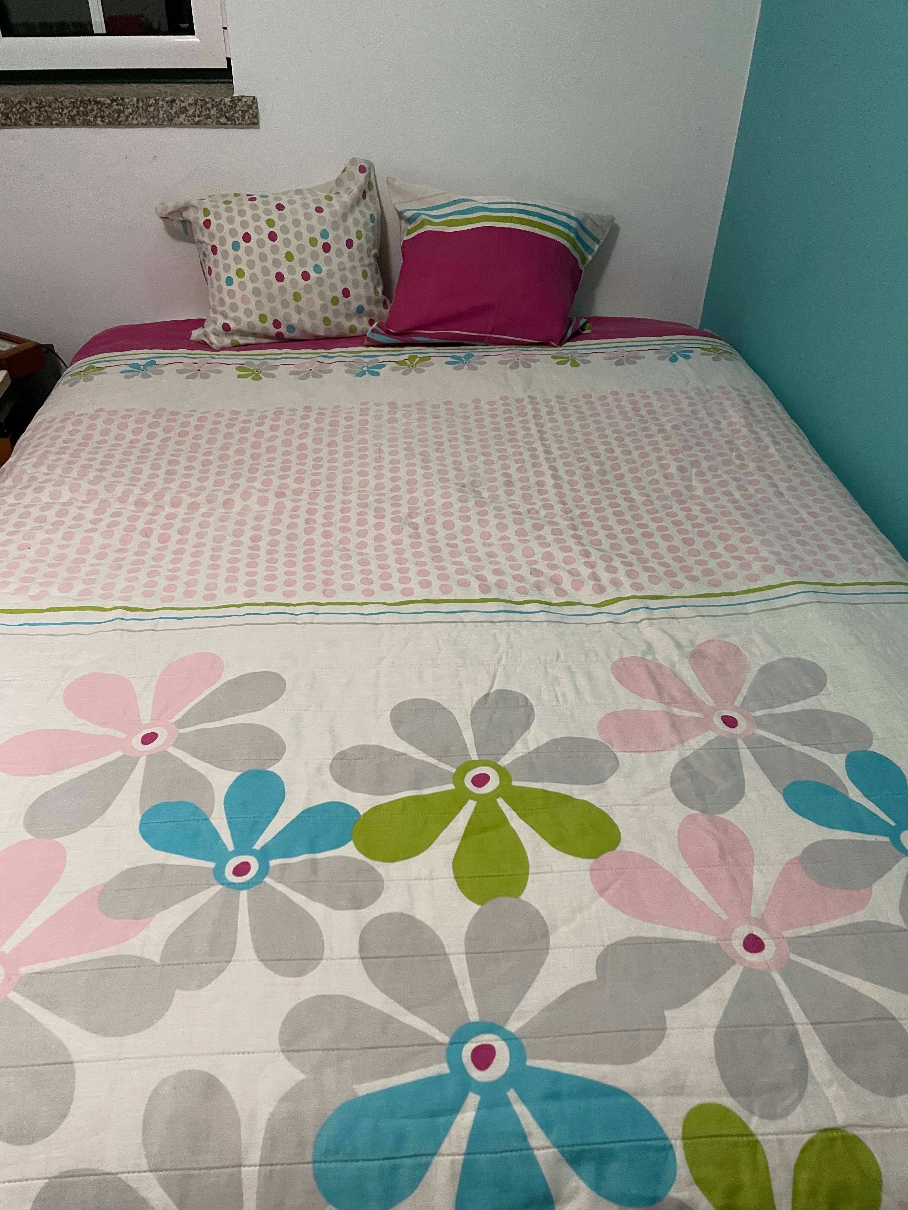 Manta cama de casal c 2 fronhas