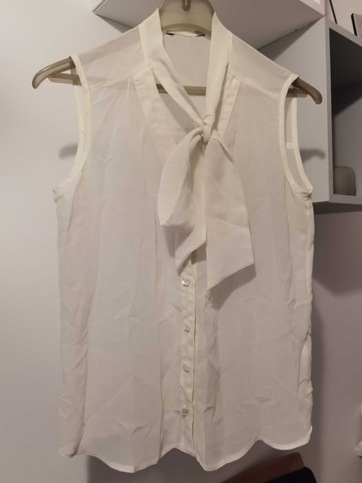 Bluzka z wiązaniem pod szyją Zara rozmiar 36 s