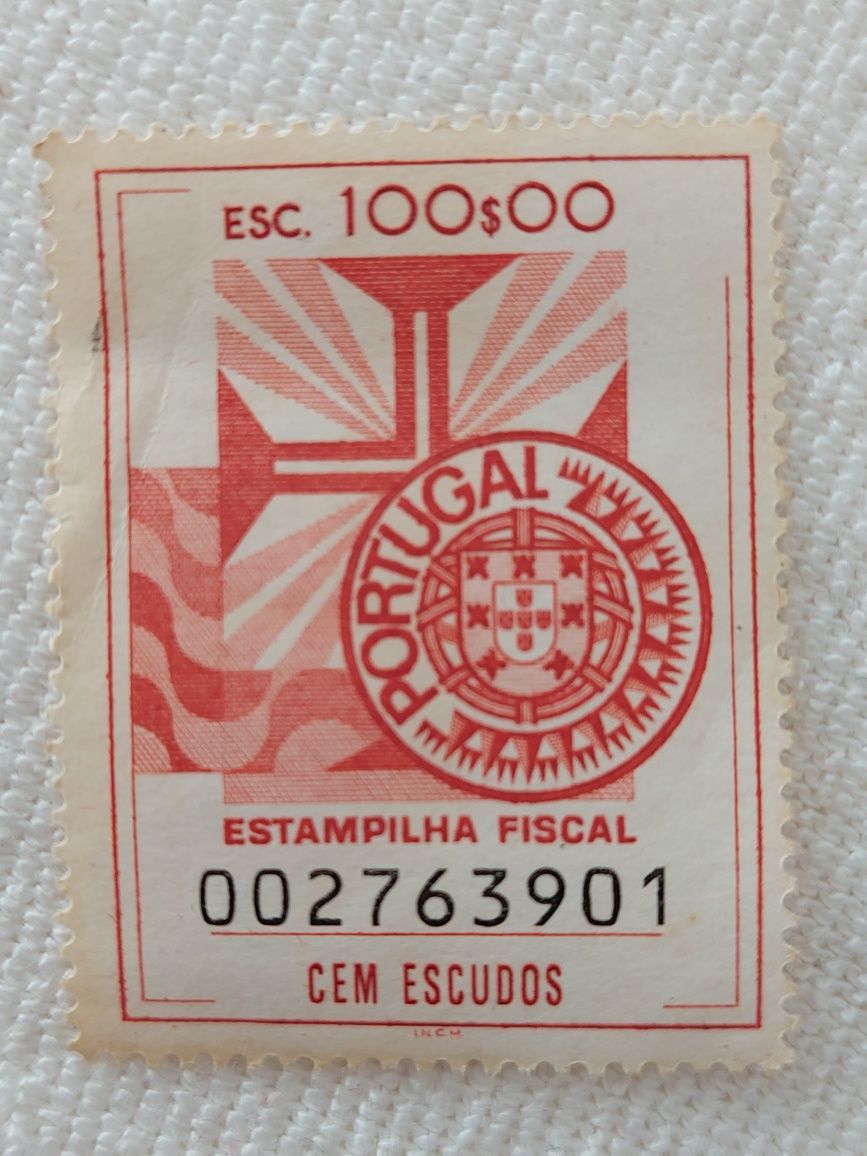 Estampilha fiscal 100 escudos