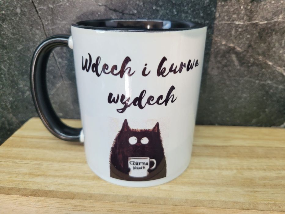 Kubek śmieszny napis