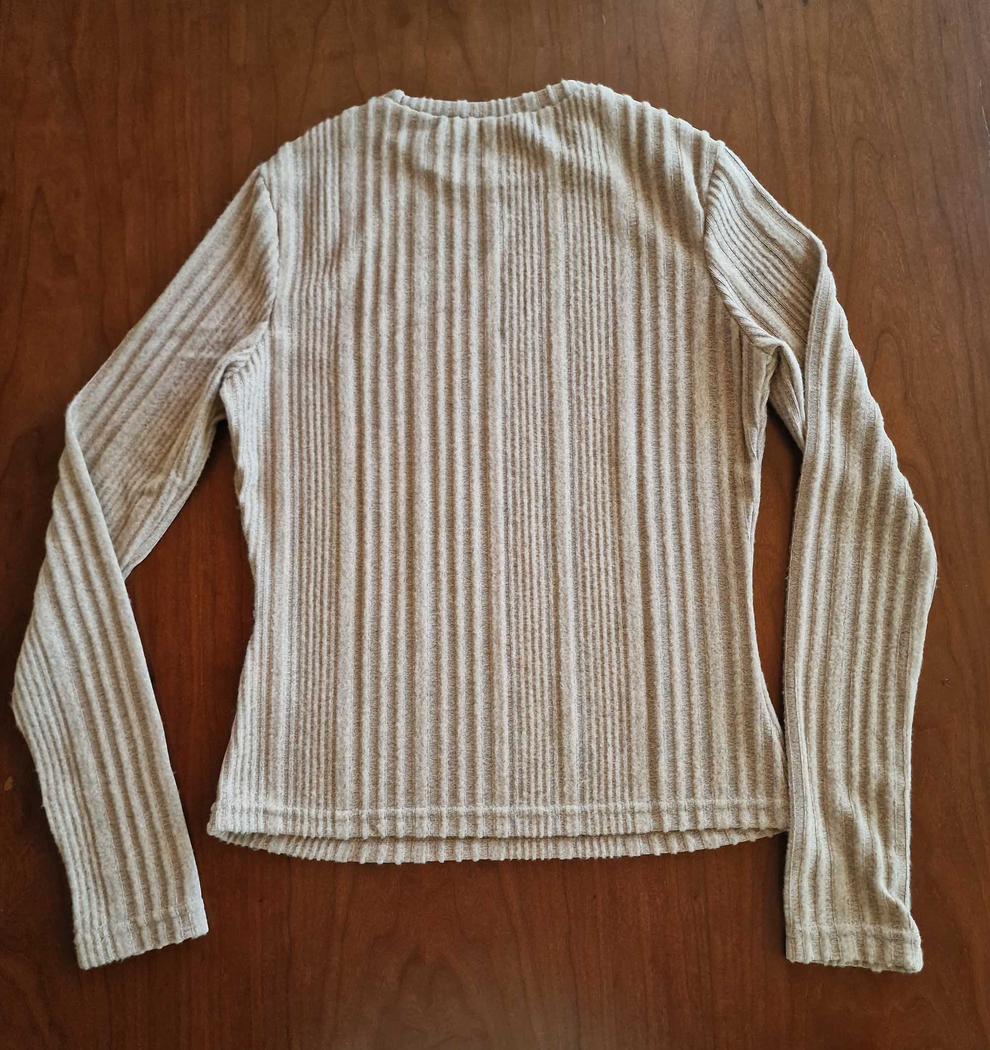 Camisola manga comprida creme Shein
