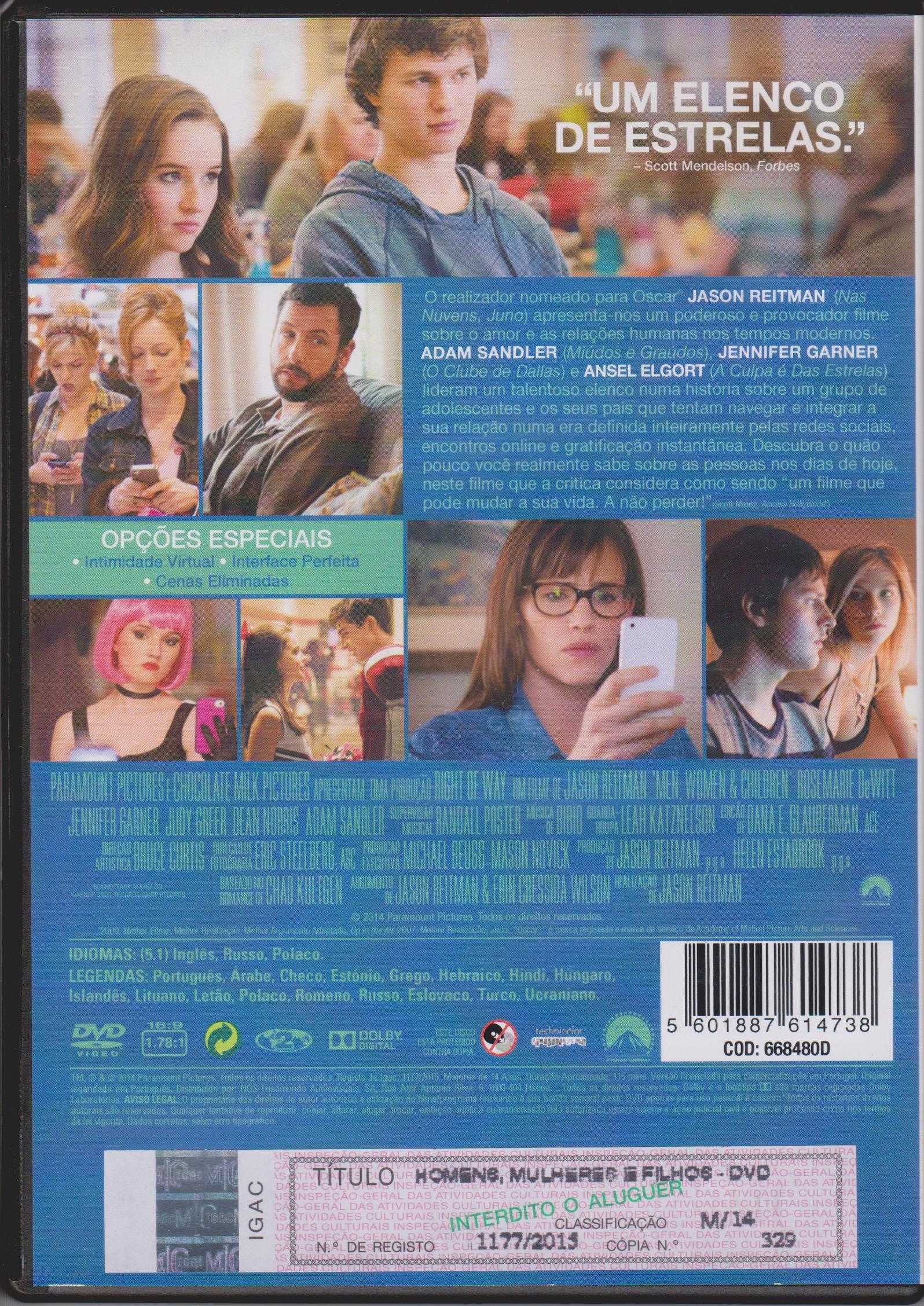 Timothée Chalamet - DVD Homens, Mulheres e Filhos