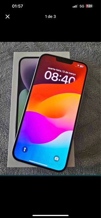 Iphone 14 plus com caixa e papeis semi-novo