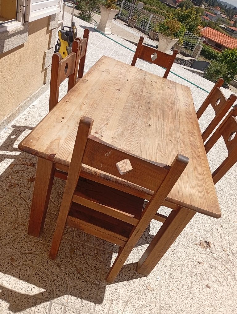 Mesa sala madeira maciça rústica