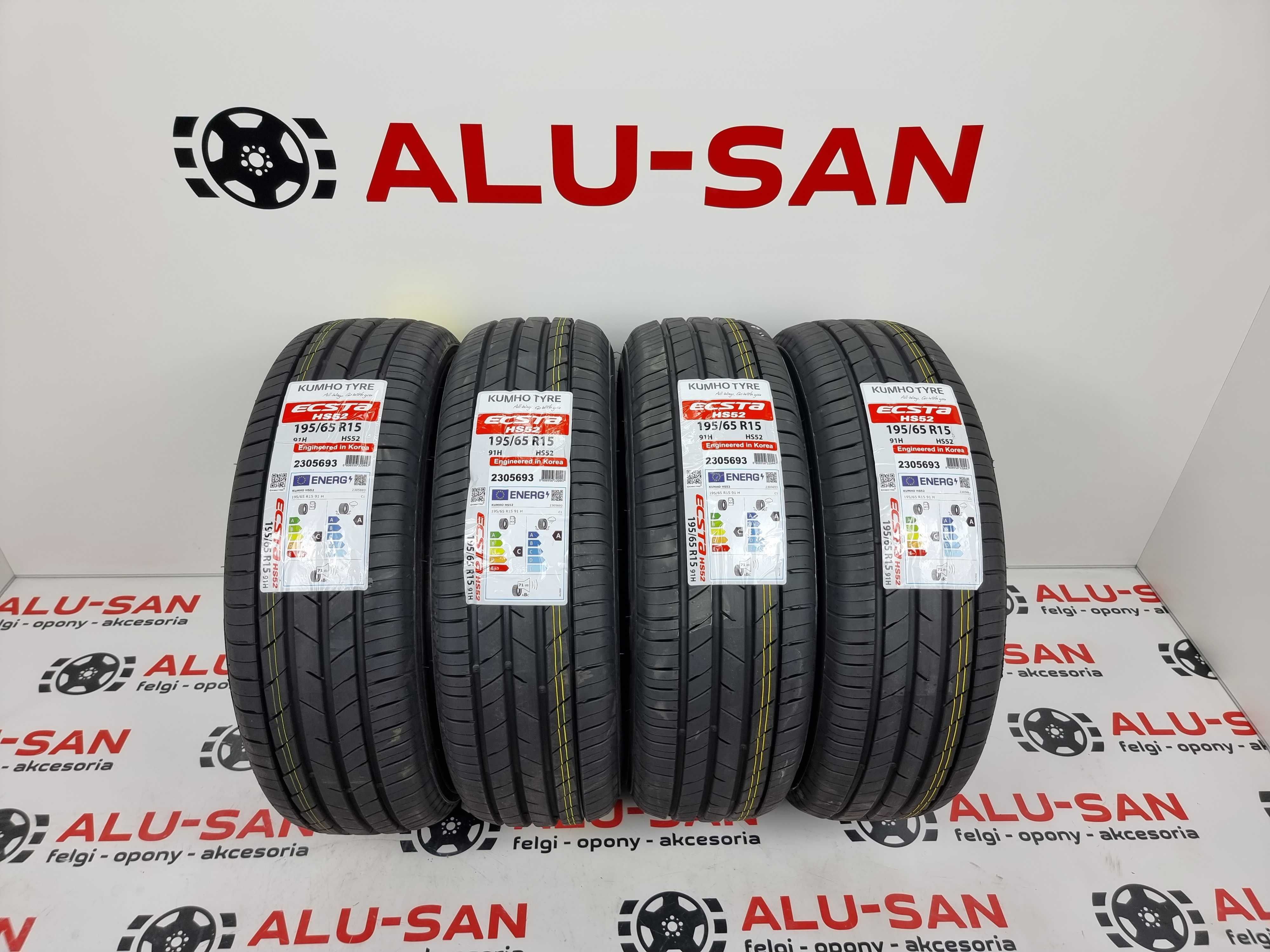 NOWE letnie OPONY 195/65R15 - KUMHO ESTA HS52 - Montaż Gratis