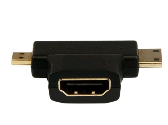 Adapter Przejściówka 2w1 HDMI - MicroHDMI MiniHDMI