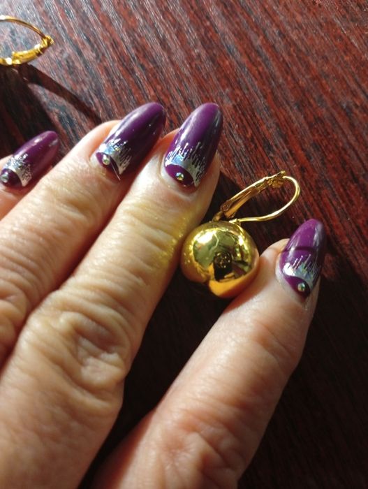 Сережки біжутерія,позолото.