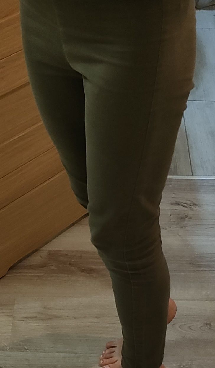 Spodnie h&m khaki rozmiar XS