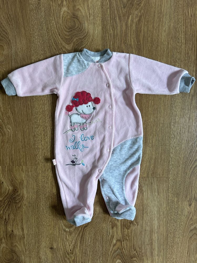 Pajacyk Dziewczęcy Różowy 62 cm