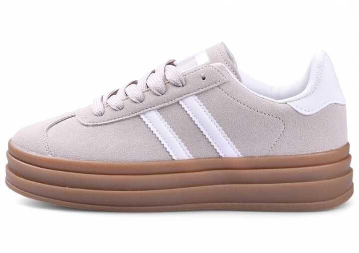 Buty Damskie Sportowe Sneakersy na platformie G Gazelee beżowe r.40