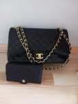 Chanel jumbo vintage torebka skóra plus portfel