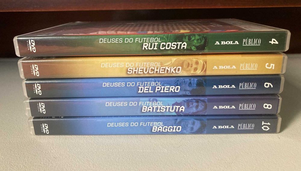DVDs Deuses do Futebol [números e títulos na descrição]
