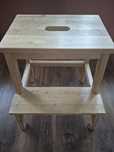 Taboret ze schodkiem, buk, 50 cm