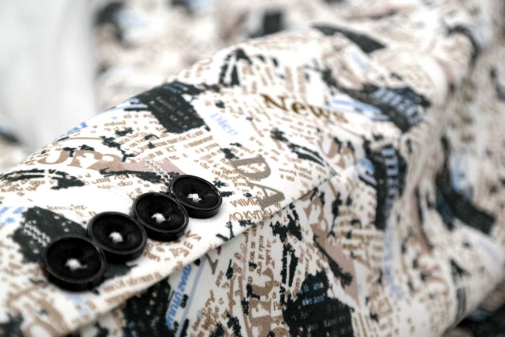 GIOVANNI PERA Marynarka męska D202 napisy książka GAZETA 48 S