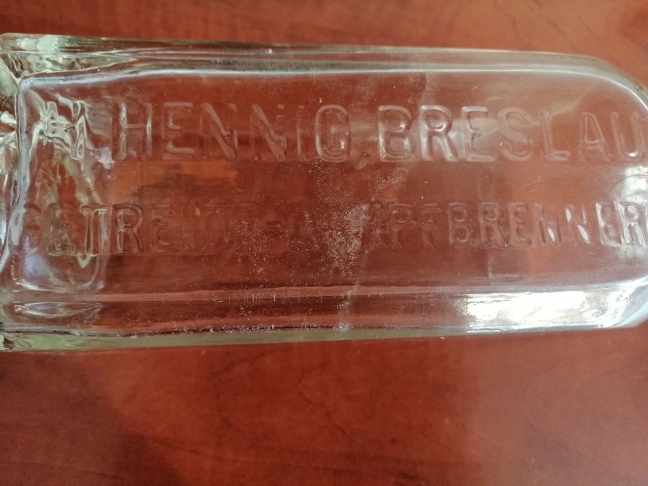 Butelka vintage, H. Hennig Breslau Getreide Dampfbrennerei, 1 l