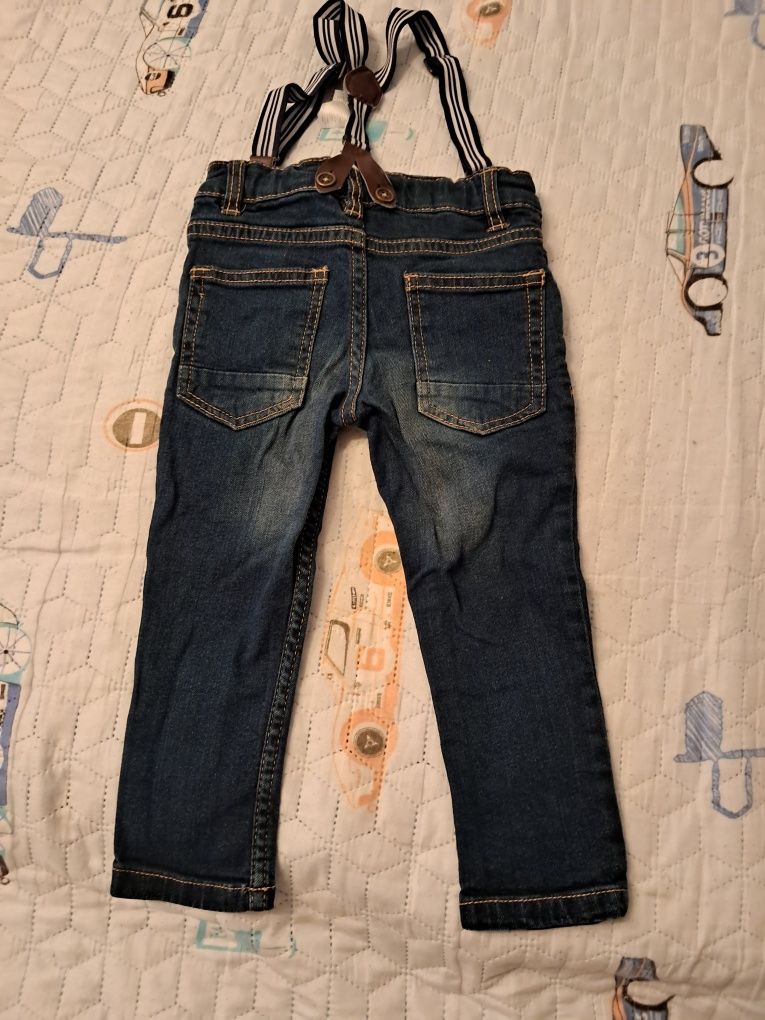 Spodnie jeans i 2 koszule rozmiar 92