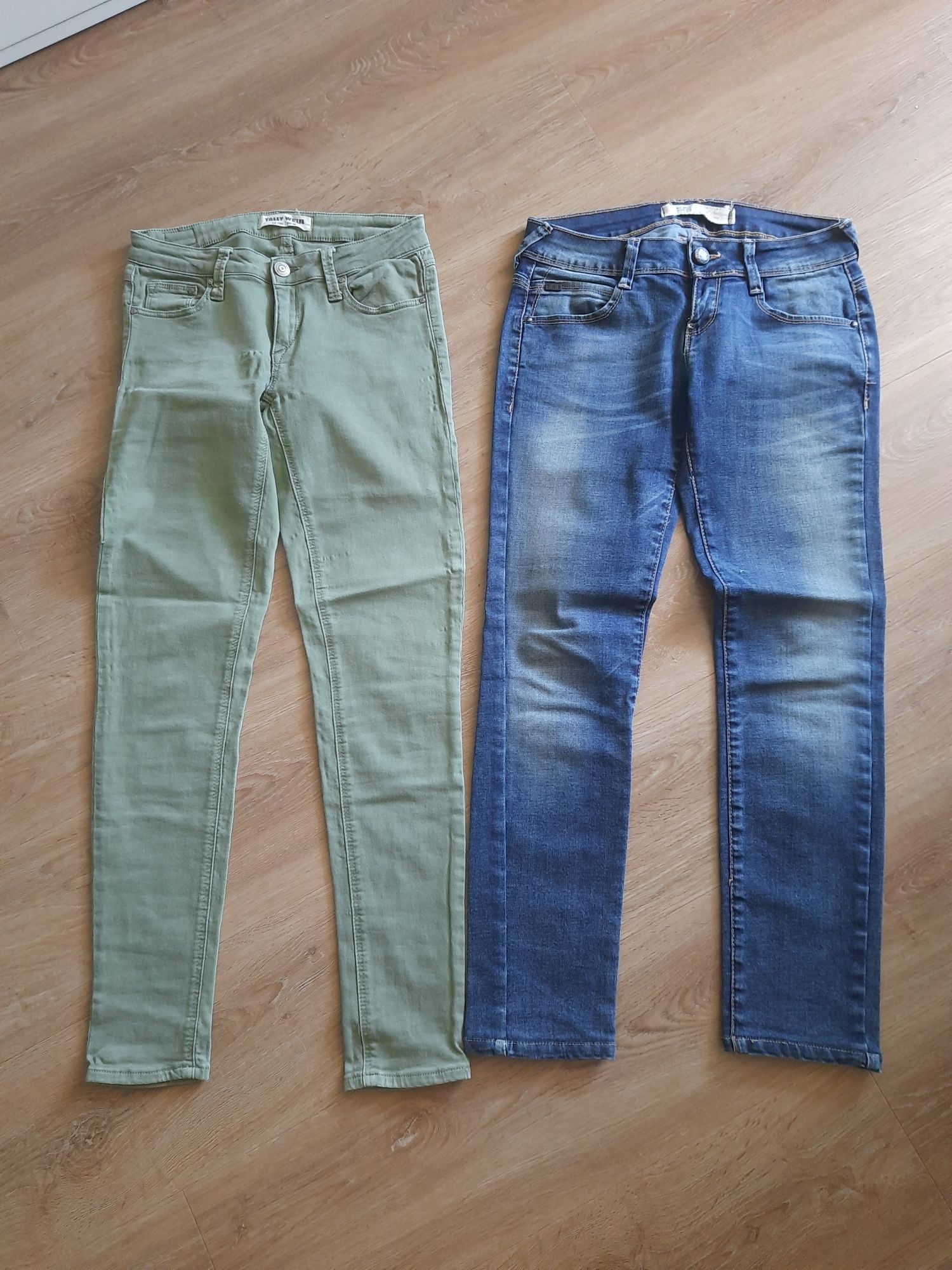 Cztery pary jeansów rozmiar S h&m tally weijl