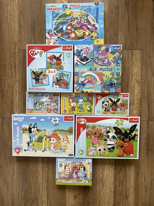 Zestaw Puzzli Trefl Celemntoni Bing Bluey I inni