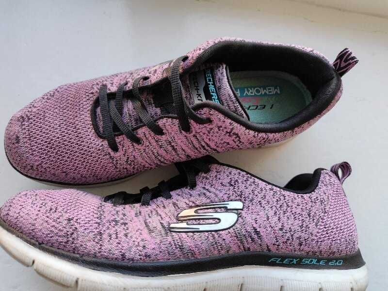 Кроссовки скейчеры для девочки цвета лаванды оригинал от Skechers
