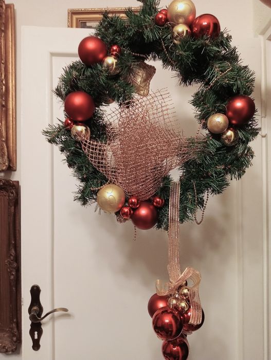 Ozdoby wieniec świąteczny