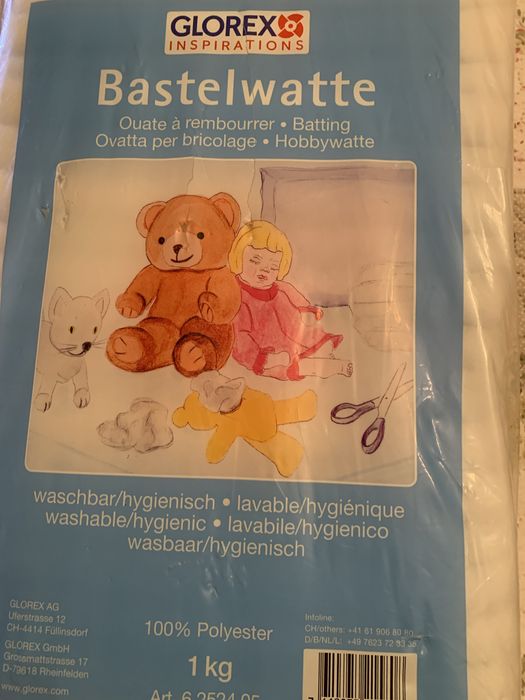 Bastelwatte- Glorex wypełniacz do maskotek amigurimi
