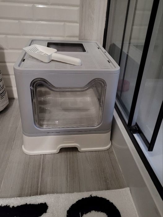 Duża kuweta kryta z szufladą + łopatka