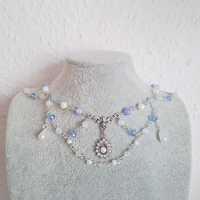 Naszyjnik choker handmade coquette vintage z zawieszką