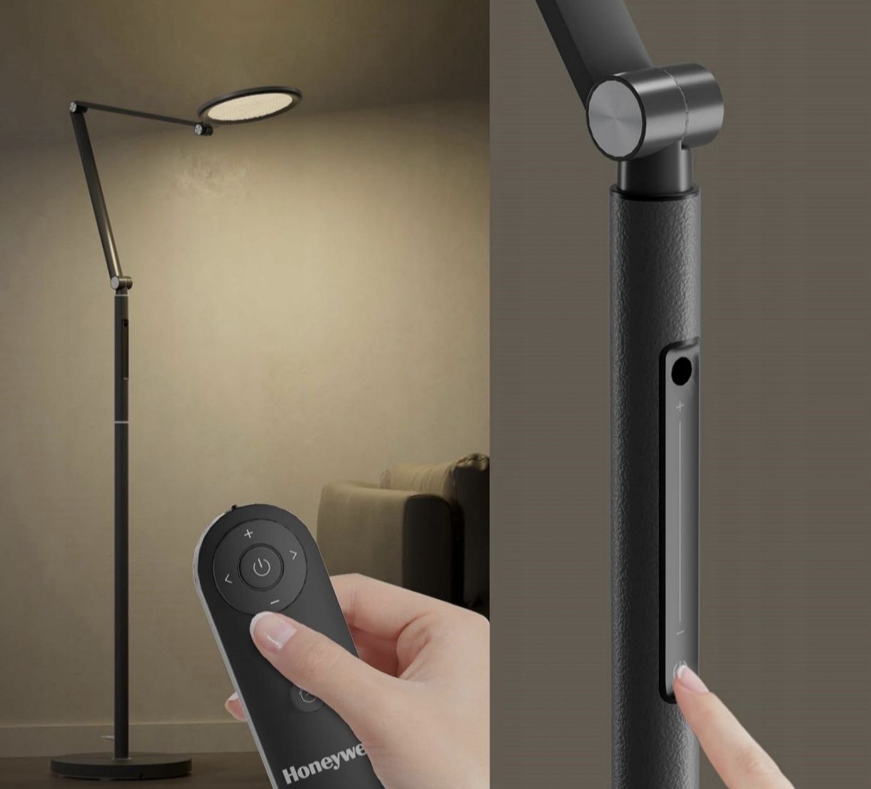 Lampa stojąca LED z pilotem Honeywell F01bk