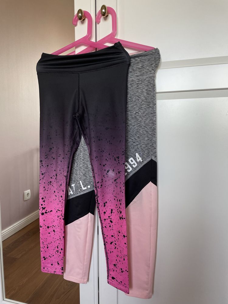 Legginsy sportowe H&M 2 pary 134/140 cm