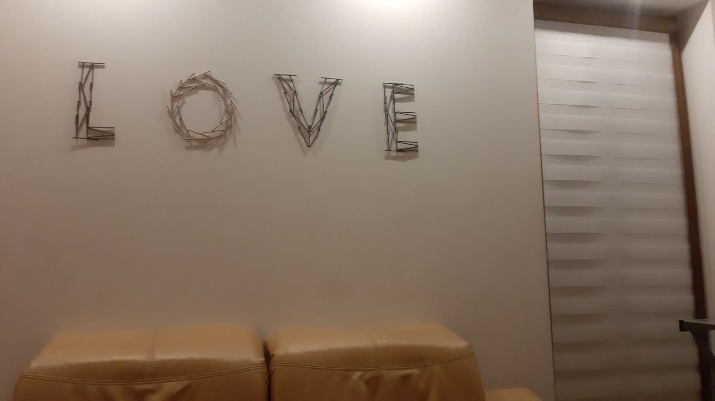 Napis HOME LOVE ozdoba na ścianę metalowa HandMade