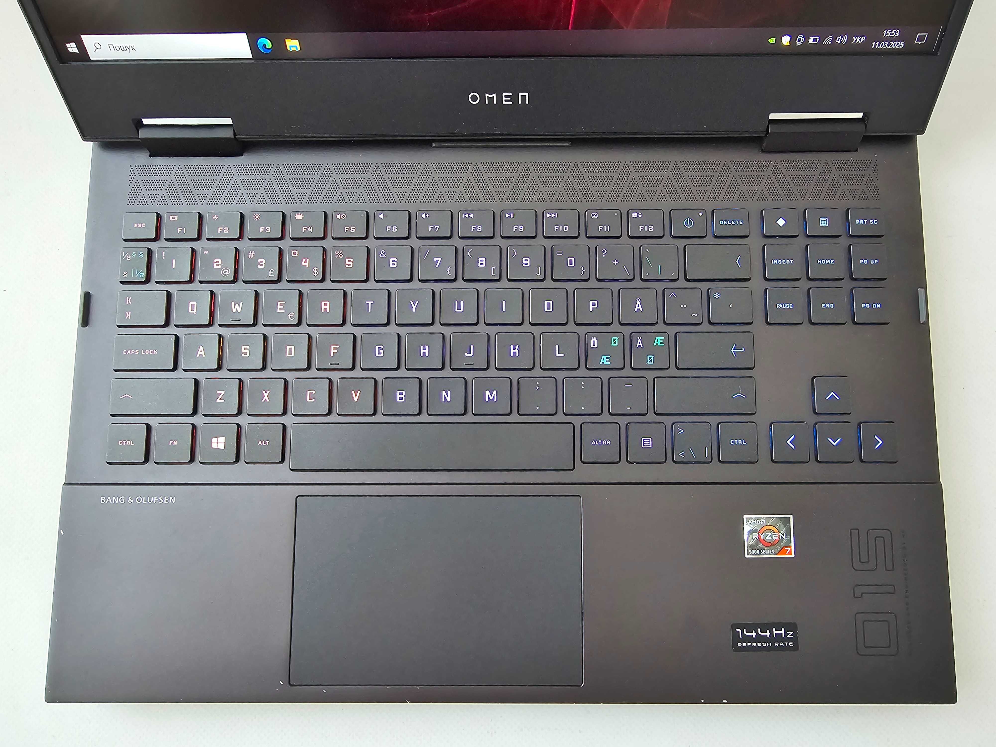 HP OMEN 15 R7 5800H/RTX 3070/RAM 16GB/SSD 1TB/IPS 144Hz