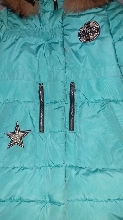 Пуховик на девочку 140