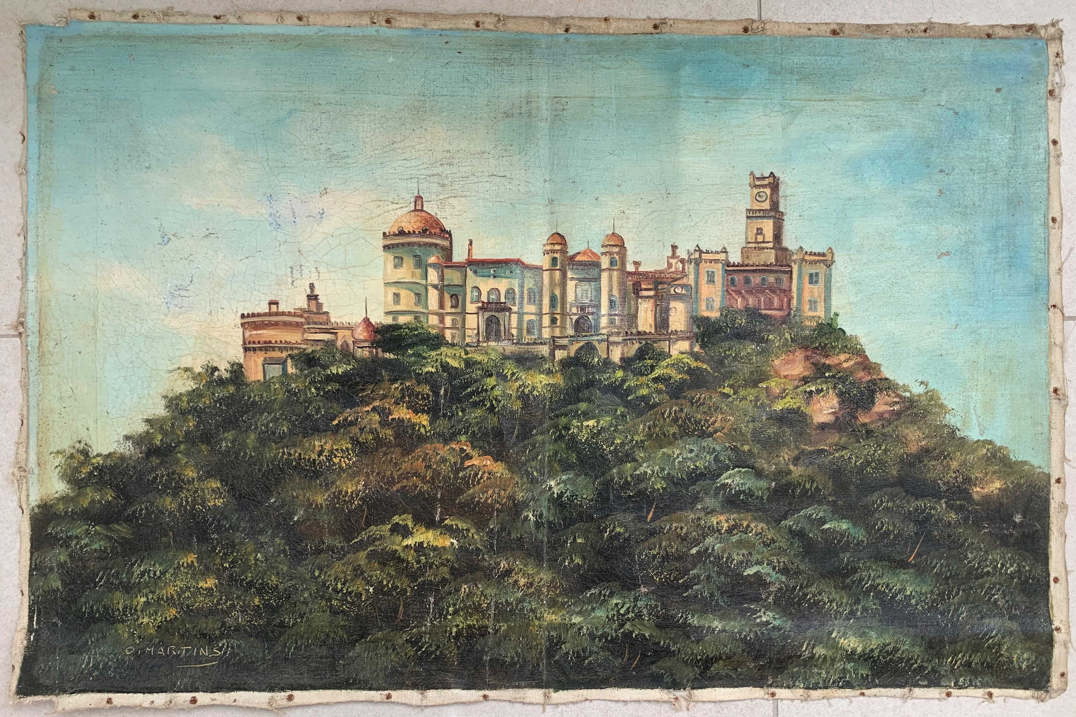 Palácio da Pena, início do Séc. XX - óleo de O. Martins