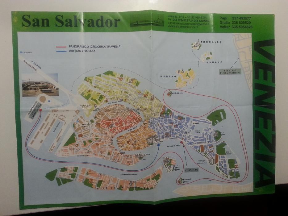 EL SALVADOR / SAN SALVADOR - podręczna mapa, plan zwiedzania