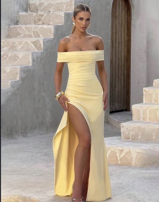 Vestido Amarelo Manteiga