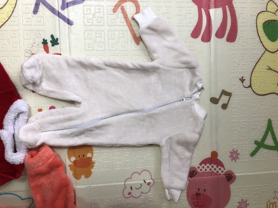 Человечек махровый, новогодний человечек, ромпер