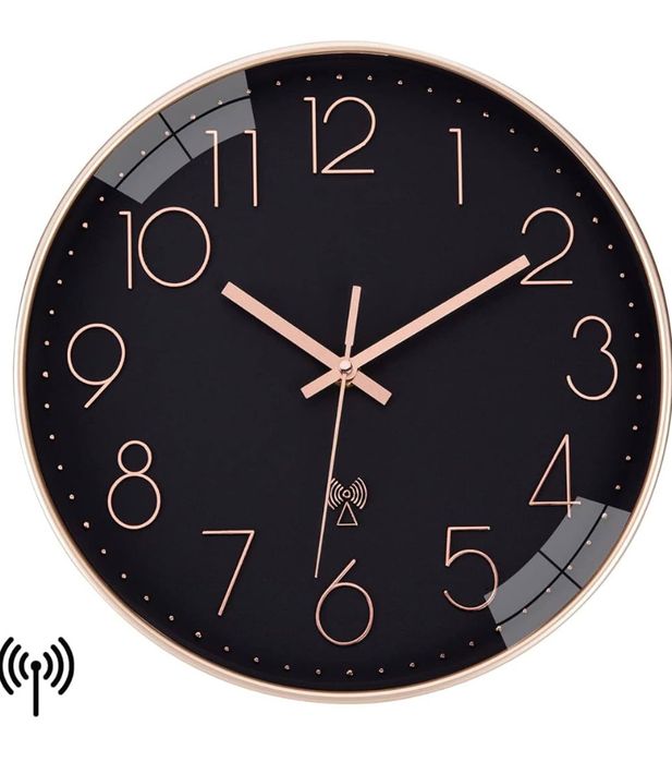 NESIFEE Zegar ścienny radiowy
