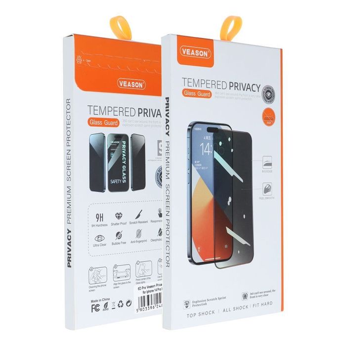 Szkło Hartowane 6D Pro Privacy - do Iphone XS Max / 11 Pro Max czarny