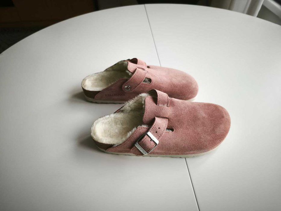 ОРИГІНАЛ! Нові Birkenstock Boston, натуральне хутро і замша, 37 р.