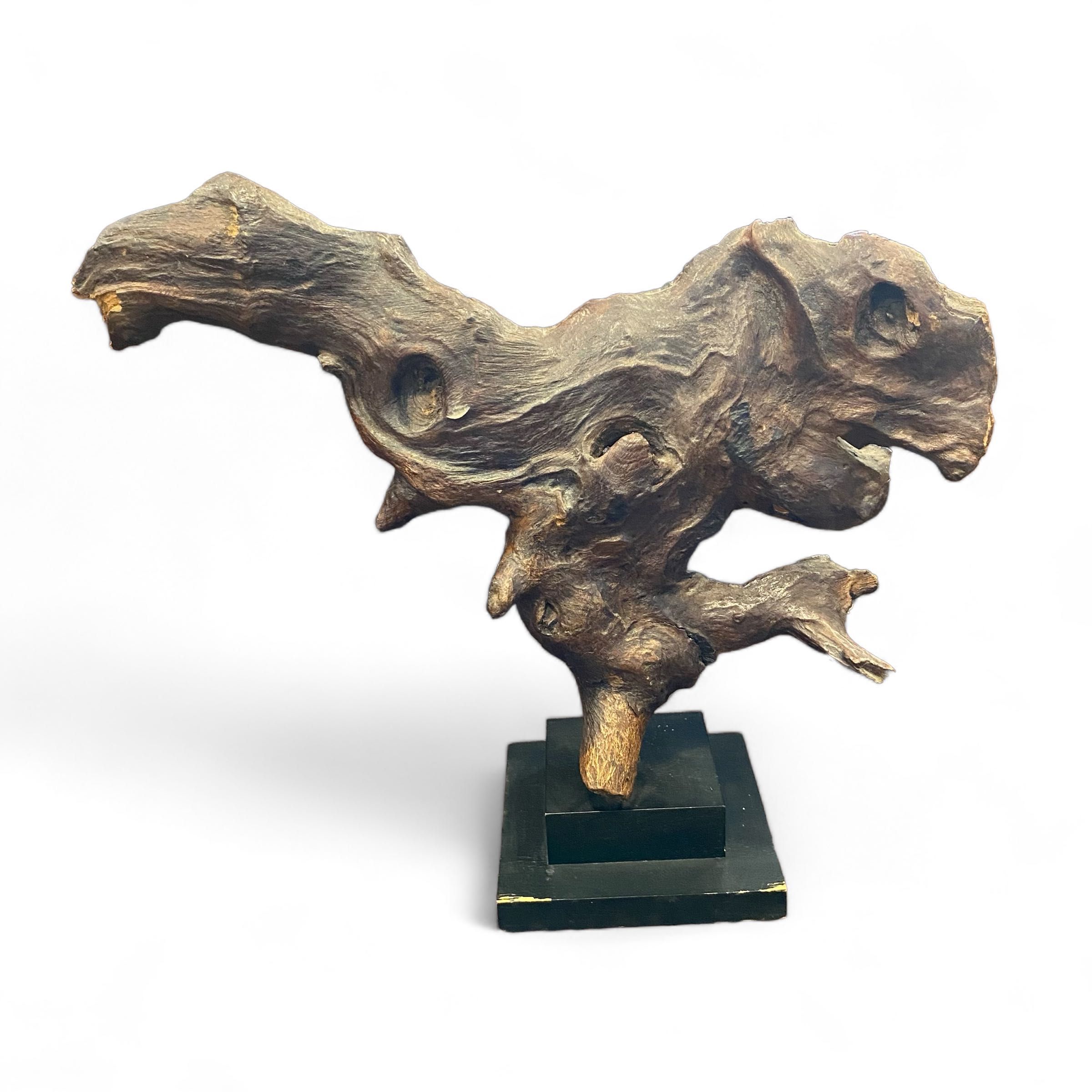 Estatueta Decorativa Madeira Castanho “Tronco”