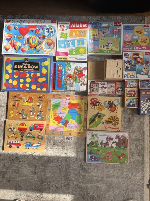 Puzzle , ukladanki , 6 ksiażek