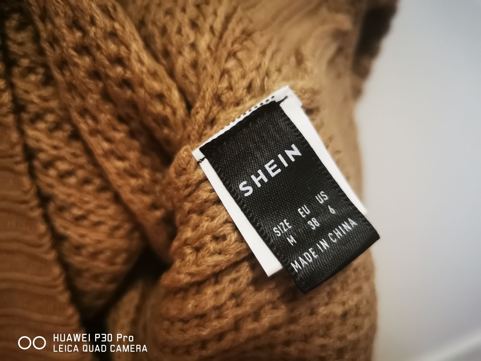 Sweterek Shein M brązowy mocca nowy