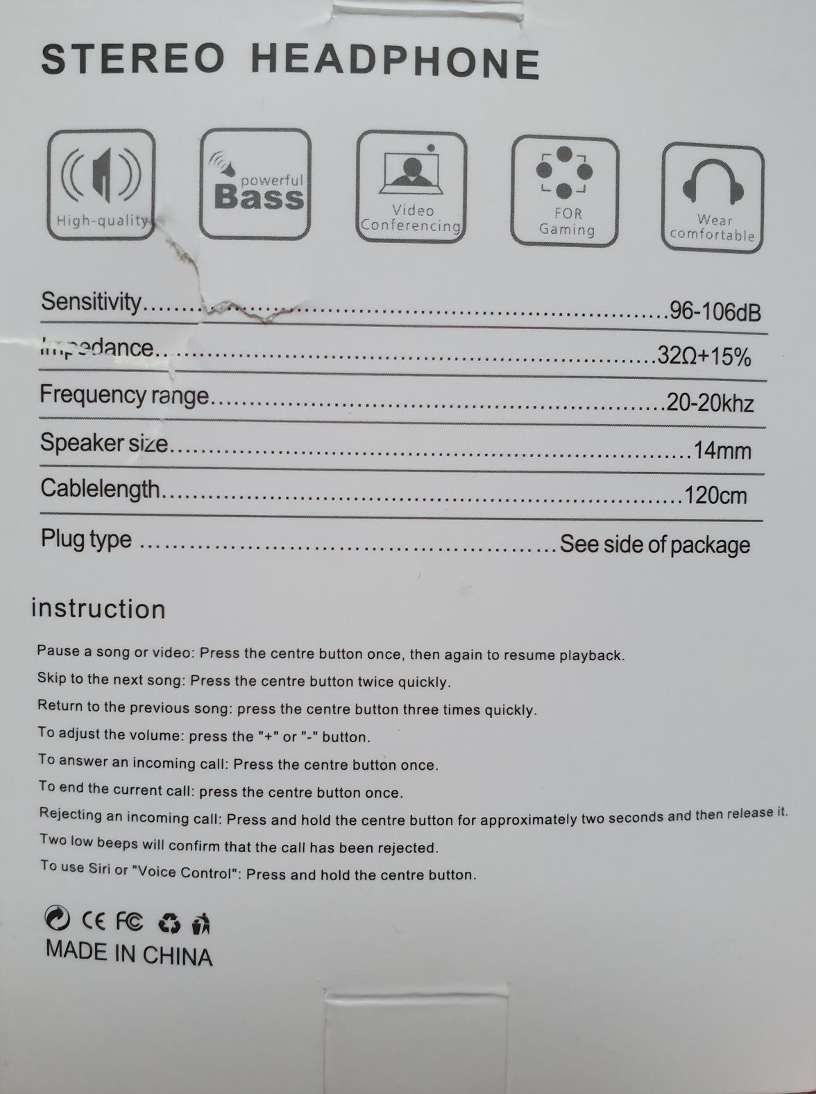 Słuchawki przewodowe iPhone