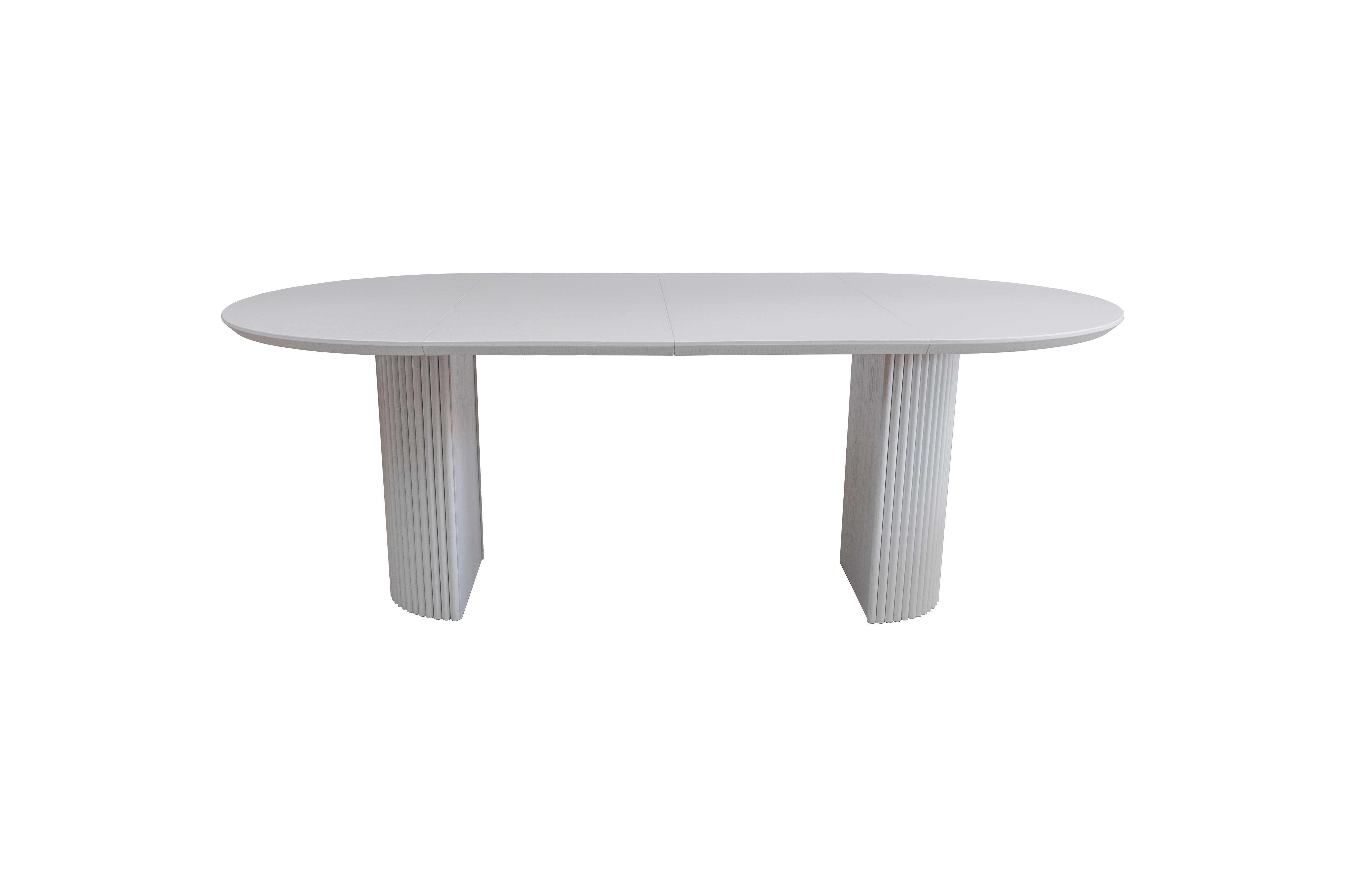 Stół okragły,rozkładany,biały Fi 110+2x50 na jednej nodze