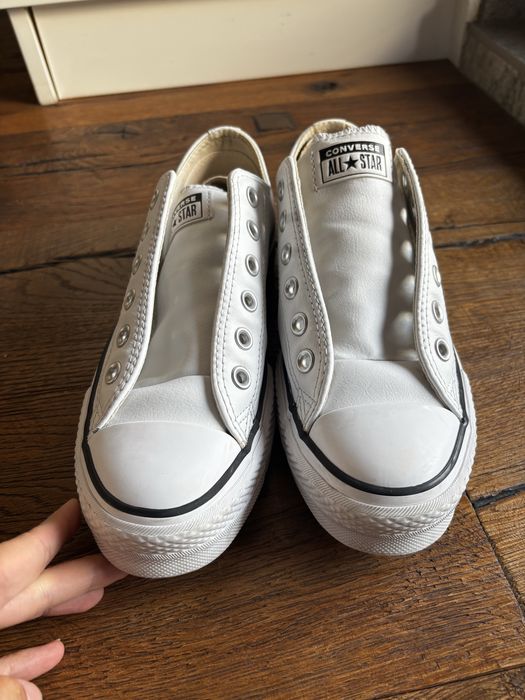 Converse białe skórzane 39,5