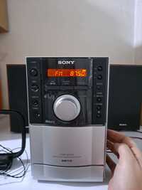 Aparelhagem da Sony com leitor de CD, cassetes e rádio